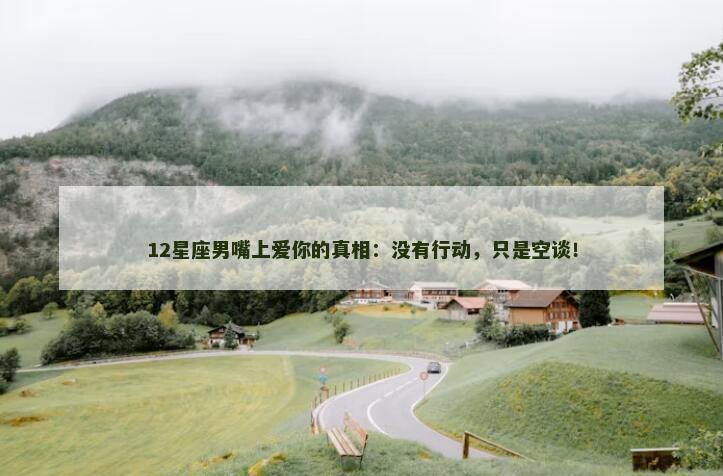 12星座男嘴上爱你的真相：没有行动，只是空谈！