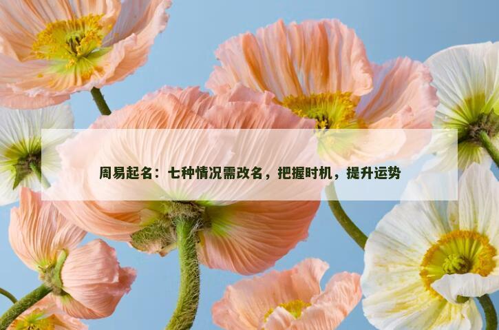 周易起名：七种情况需改名，把握时机，提升运势